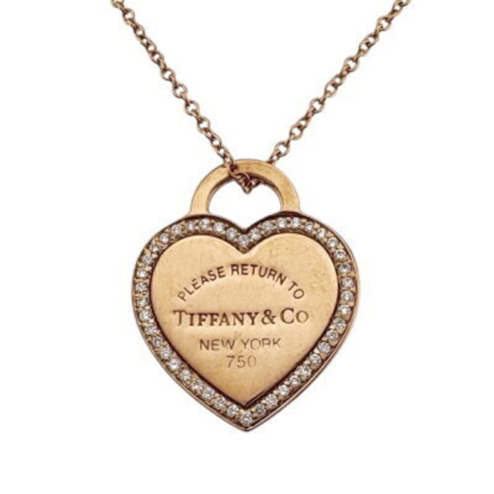 Tiffany Return to Tiffany Heart Necklace Gold Diamonds Co